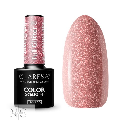 CLARESA GÉL LAKK FULL GLITTER 8 - 5G