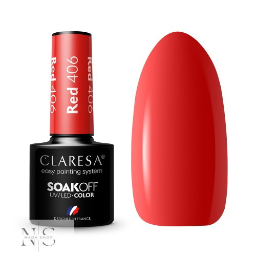 CLARESA GÉL LAKK RED 406 -5G