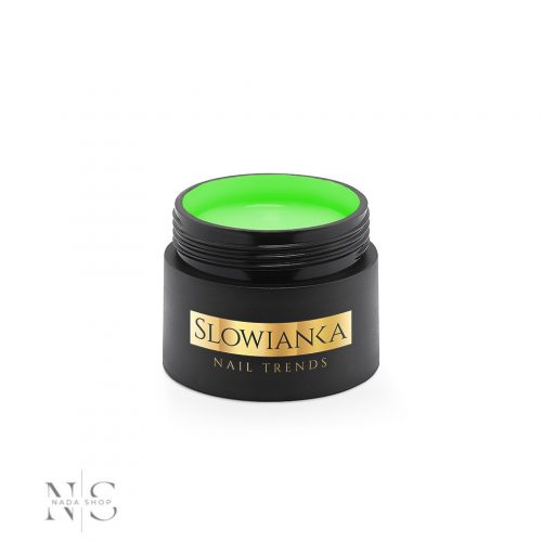 Slowianka Színes önterülő építő zselé - Milky Neon Gel Kiwi 15 g