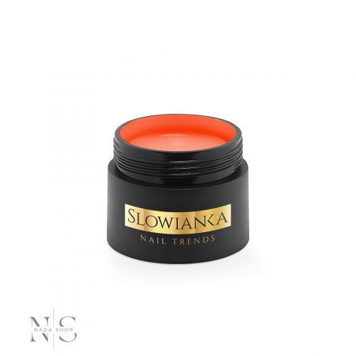 Slowianka Színes önterülő építő zselé - Milky Neon Gel Orange 15 g