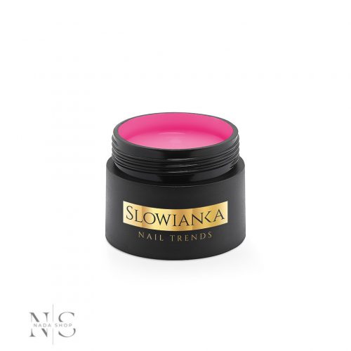 Slowianka Színes önterülő építő zselé - Milky Neon Gel Rose 15 g