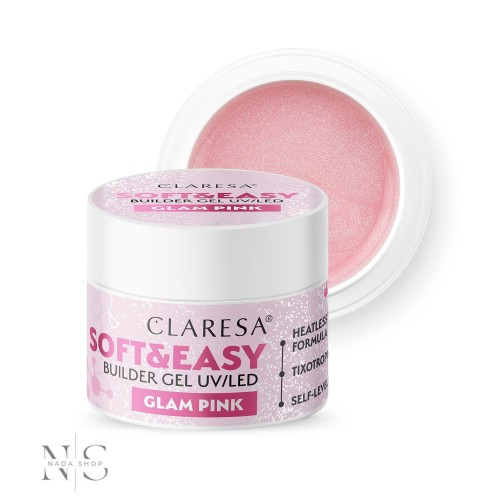 CLARESA SOFT&EASY ÉPÍTŐZSELÉ GLAM PINK 12G