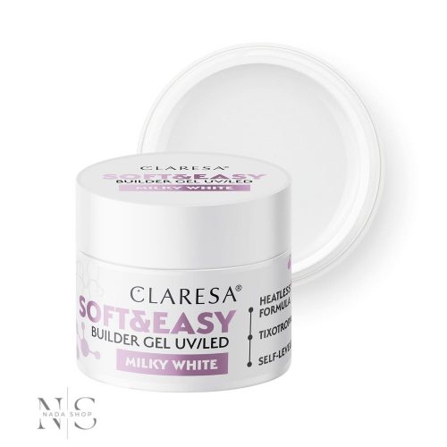 CLARESA SOFT&EASY ÉPÍTŐZSELÉ MILKY WHITE12G